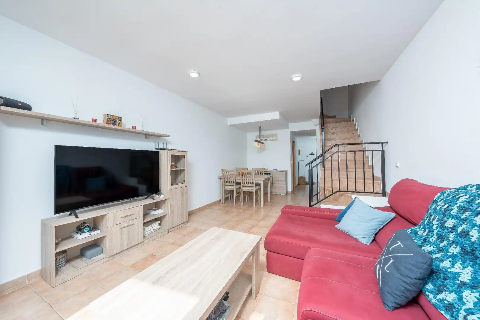 Wohnzimmer von Dachboden zum Verkauf in Finestrat mit Klimaanlage, Heizung und Schwimmbad