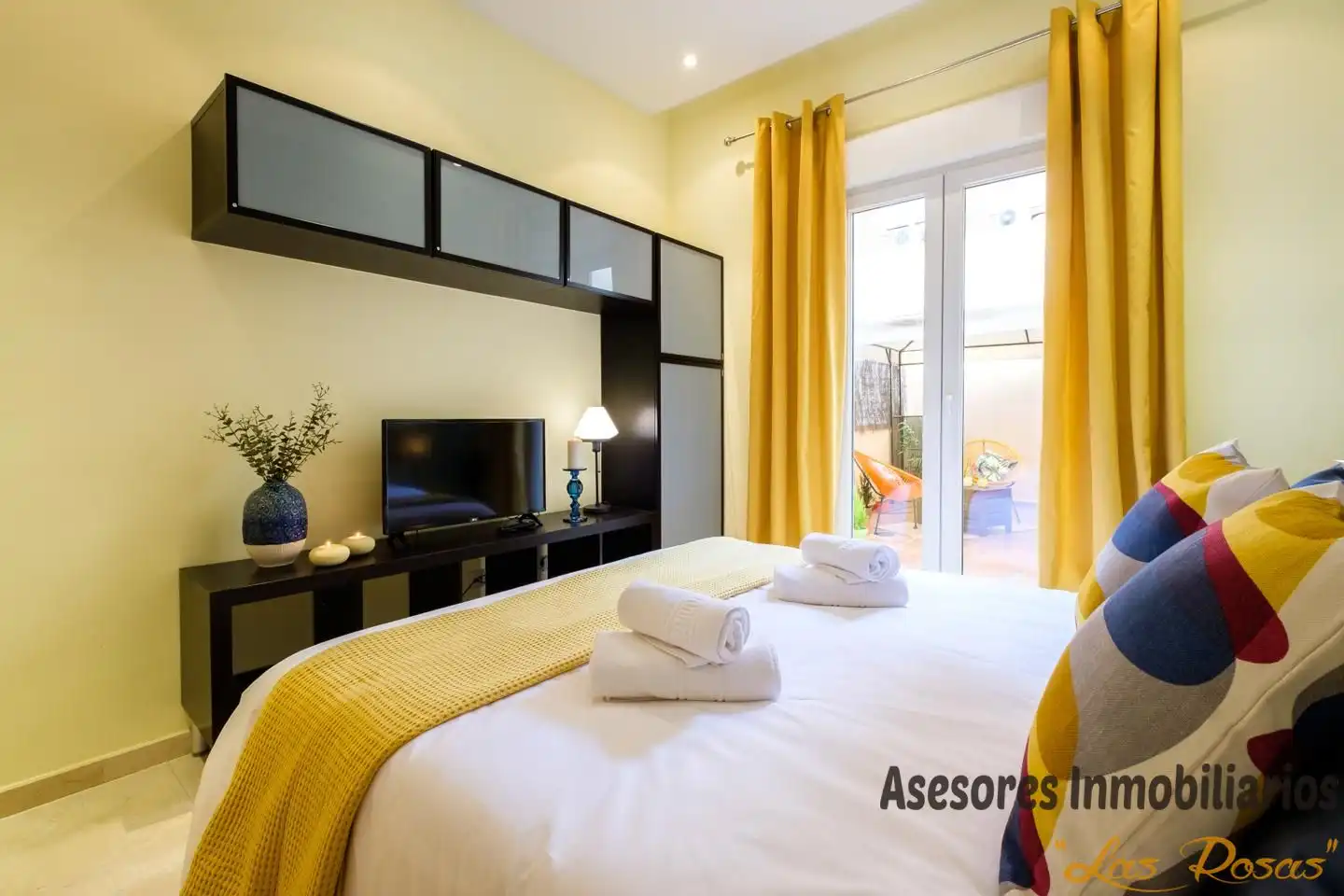 Schlafzimmer von Wohnung zur Miete in Madrid mit Klimaanlage und Möbliert