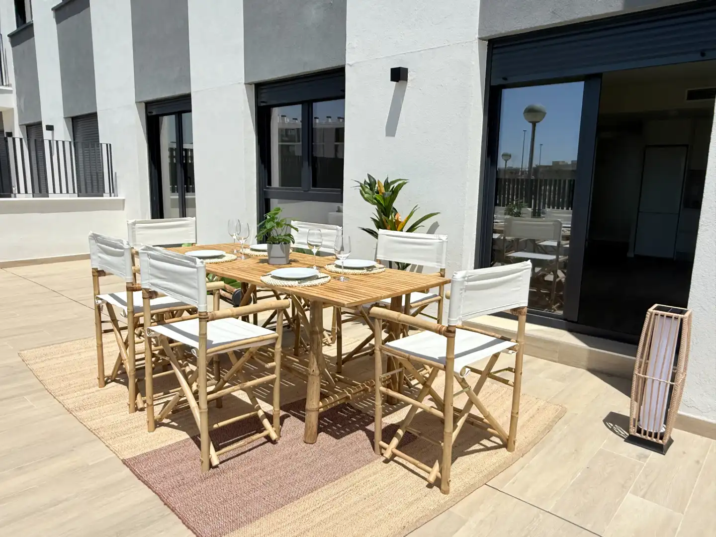 Terrace of Flat for rent in El Campello  with Air Conditioner, Heating and Private garden