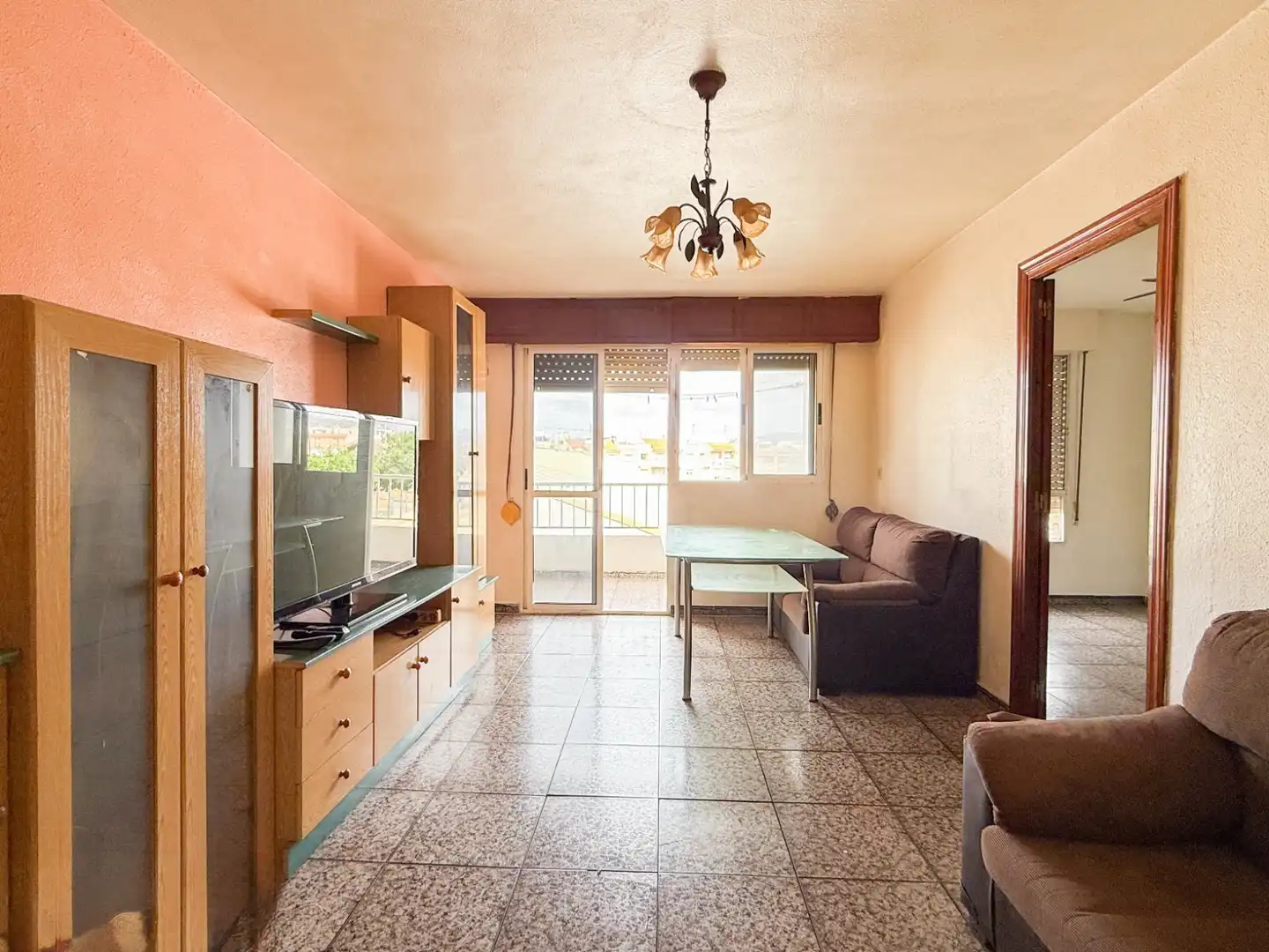 Living room of Flat for sale in Águilas  with Furnished and Balcony