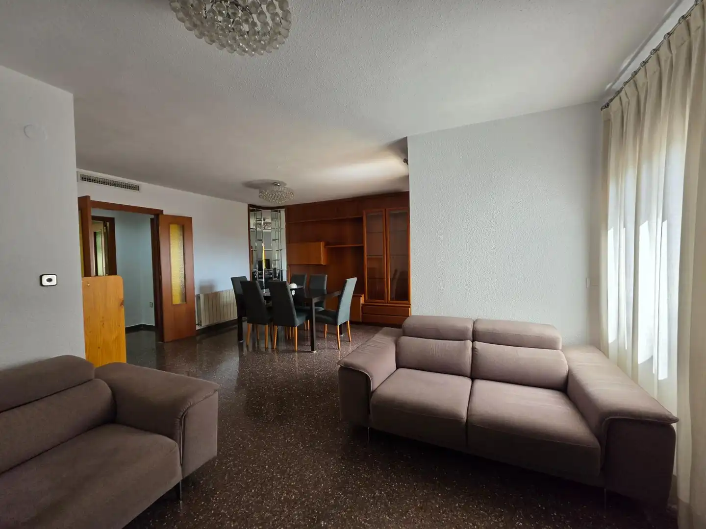 Living room of Flat for rent in Valencia  with Air Conditioner, Heating and Balcony