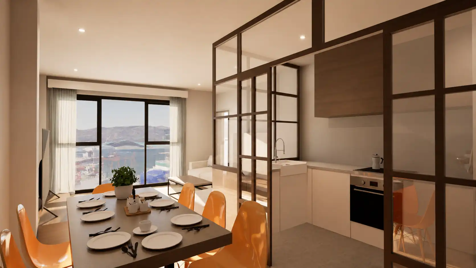 Kitchen of Attic for sale in Marín  with Heating, Parquet flooring and Terrace