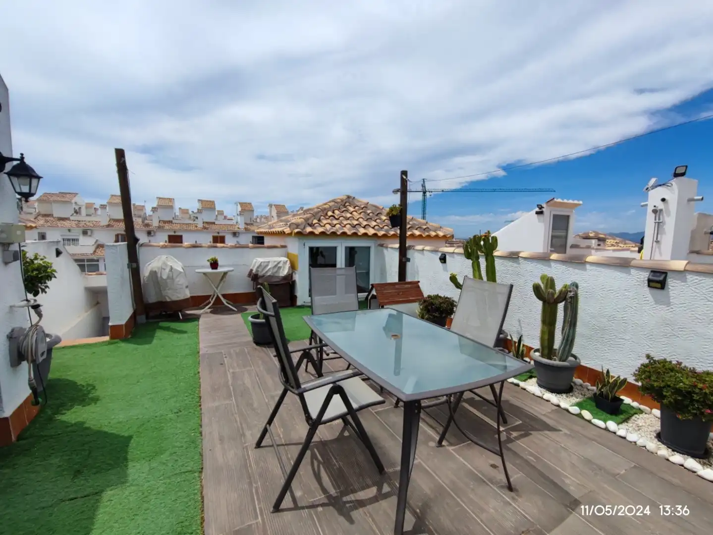 Terrasse von Dachboden zur Miete in Santa Pola mit Klimaanlage, Heizung und Terrasse