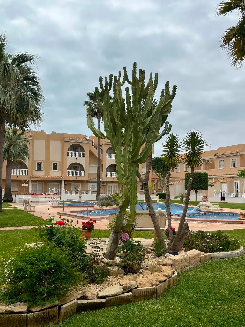 Vista exterior de Casa adosada en venta en Los Alcázares con Aire acondicionado, Jardín privado y Terraza