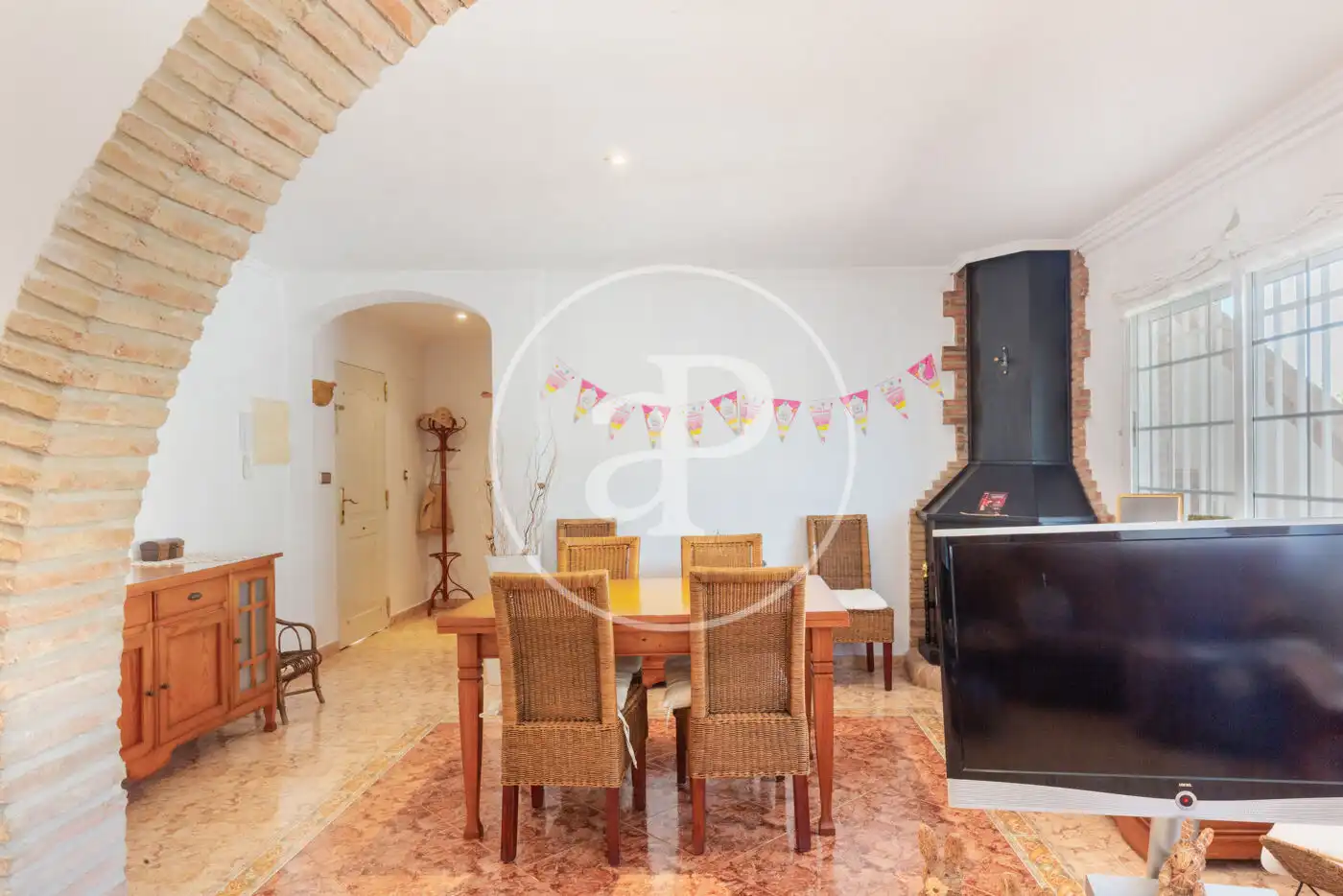 Menjador de Casa o xalet en venda en Riba-roja de Túria amb Calefacció, Jardí privat i Terrassa