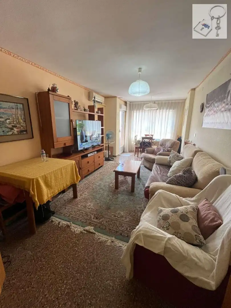 Sala d'estar de Apartament en venda en Torrevieja amb Aire condicionat, Terrassa i Moblat