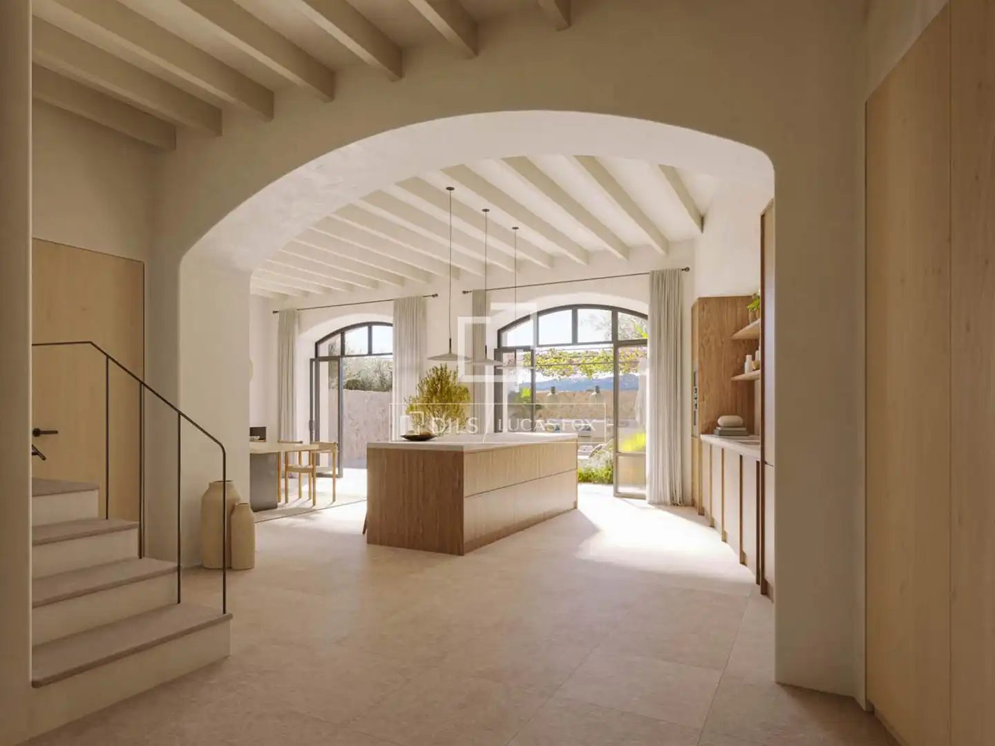 Cocina de Casa o chalet en venta en Santa María del Camí con Aire acondicionado, Calefacción y Jardín privado