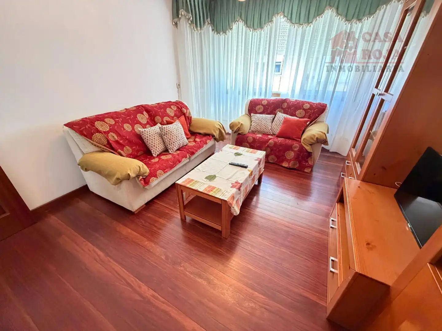 Living room of Flat for sale in Cangas   with Heating, Parquet flooring and Washing machine