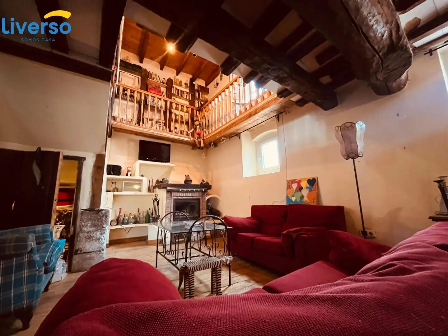 Living room of Houses for sale in Revillarruz  with Heating, Terrace and Furnished
