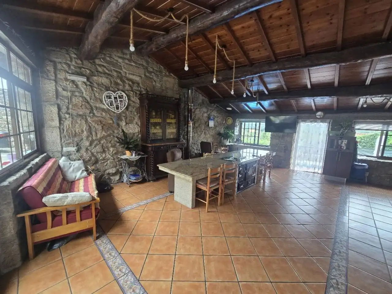 Küche von Haus oder Chalet zum Verkauf in O Saviñao  mit Heizung, Privatgarten und Terrasse