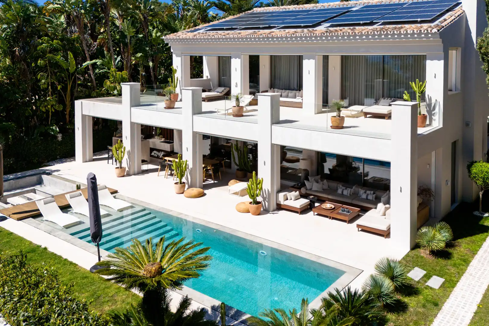 Terraza de Casa o chalet de alquiler en Marbella con Calefacción, Jardín privado y Terraza
