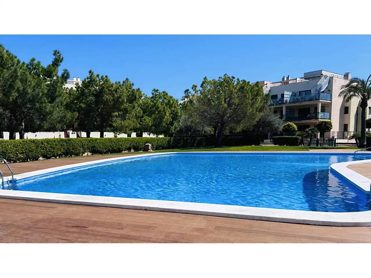 Schwimmbecken von Wohnung zur Miete in San Jorge / Sant Jordi mit Klimaanlage, Heizung und Terrasse