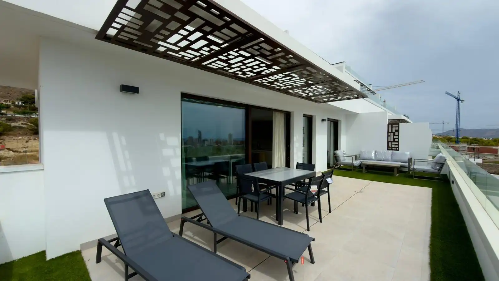 Terrassa de Apartament de lloguer en Finestrat amb Aire condicionat, Jardí privat i Terrassa
