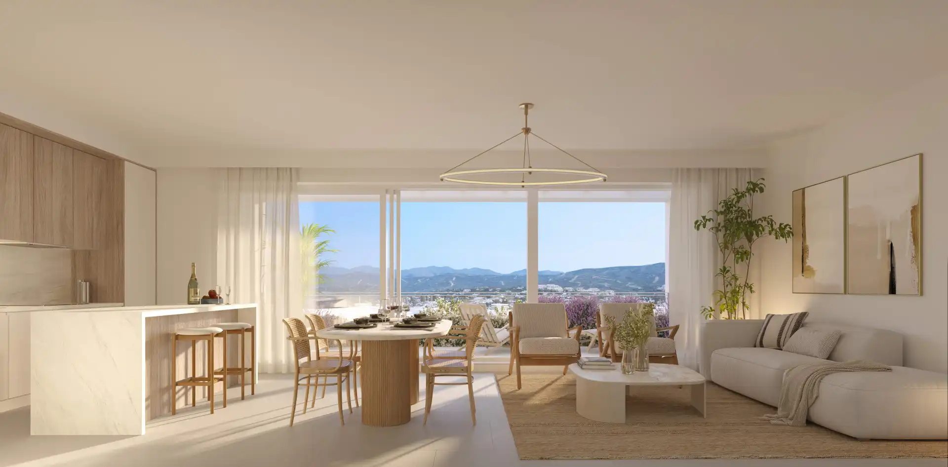 Sala d'estar de Casa adosada en venda en Marbella amb Aire condicionat, Calefacció i Jardí privat