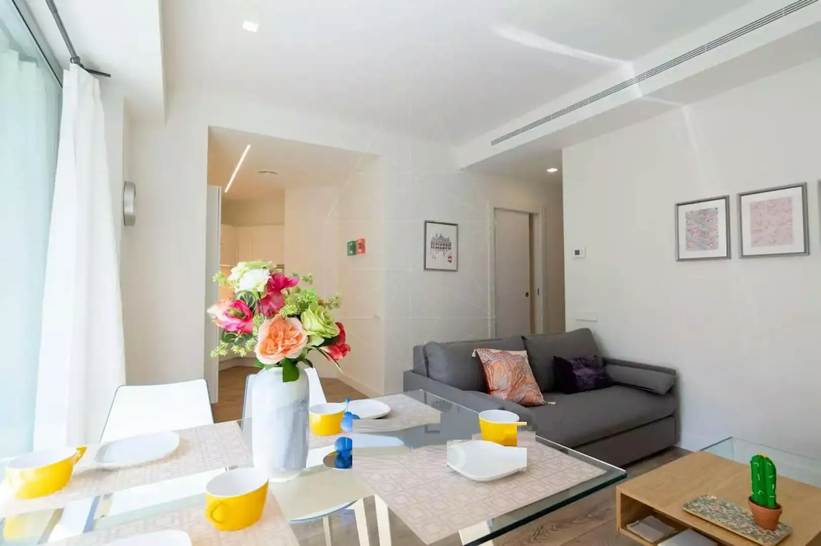 Living room of Flat for rent in Barcelona  with Air Conditioner, Furnished and Washing machine