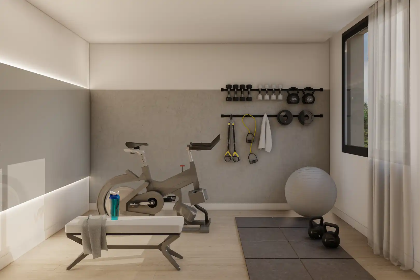 Schlafzimmer von Wohnung zum Verkauf in El Vendrell mit Klimaanlage, Privatgarten und Schwimmbad