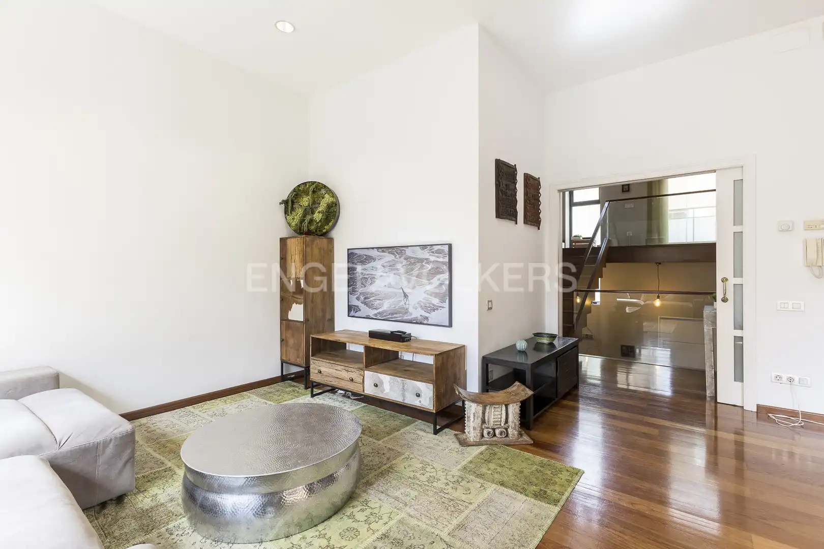 Living room of Houses for rent in Barcelona  with Air Conditioner, Heating and Private garden