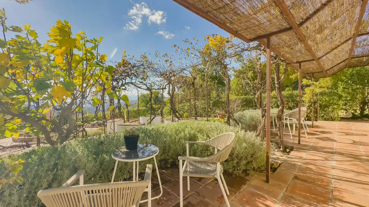 Terrassa de Finca rústica en venda en Villanueva de la Concepción amb Aire condicionat, Jardí privat i Terrassa
