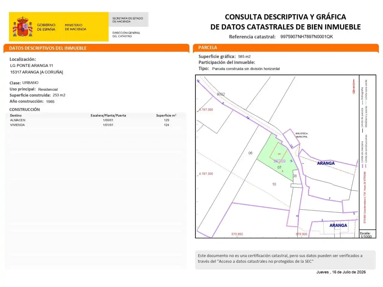Casa o chalet en venta en Aranga