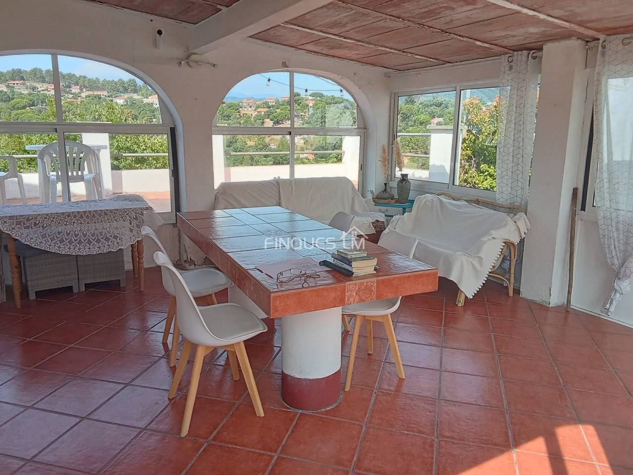 Dining room of House or chalet for sale in Riudarenes  with Heating, Terrace and Swimming Pool