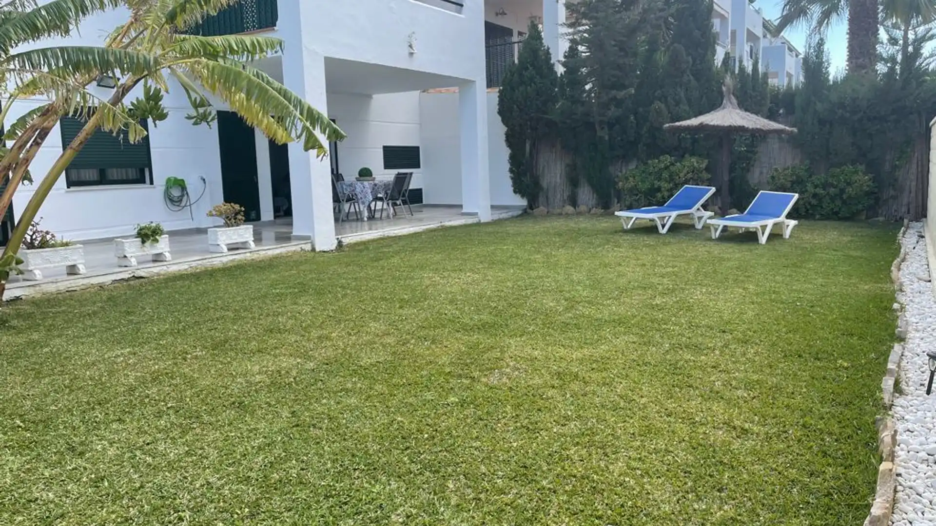 Garden of Flat for rent in Zahara de los Atunes  with Air Conditioner, Heating and Private garden