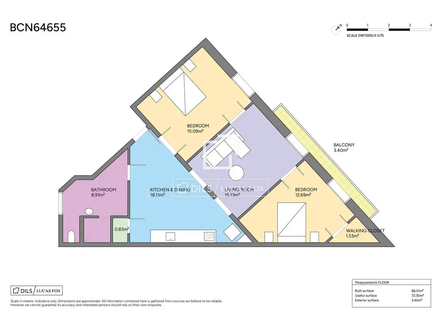 Piso en venta en Barcelona con Aire acondicionado y Balcón