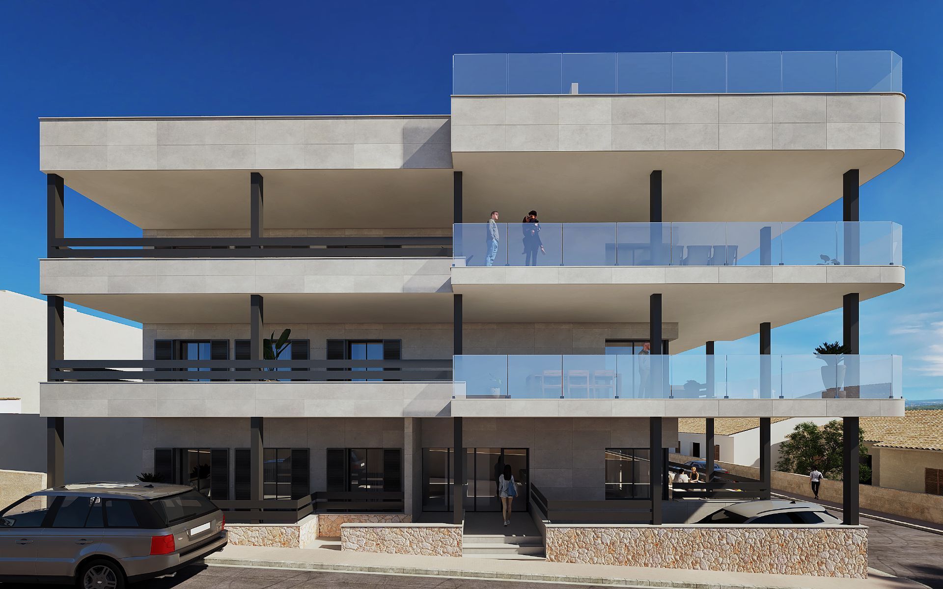 Exterior view of Flat for sale in Ses Salines  with Air Conditioner, Heating and Terrace