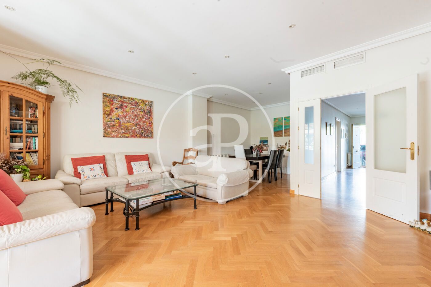 Exterior view of Single-family semi-detached for sale in San Sebastián de los Reyes  with Air Conditioner, Heating and Private garden