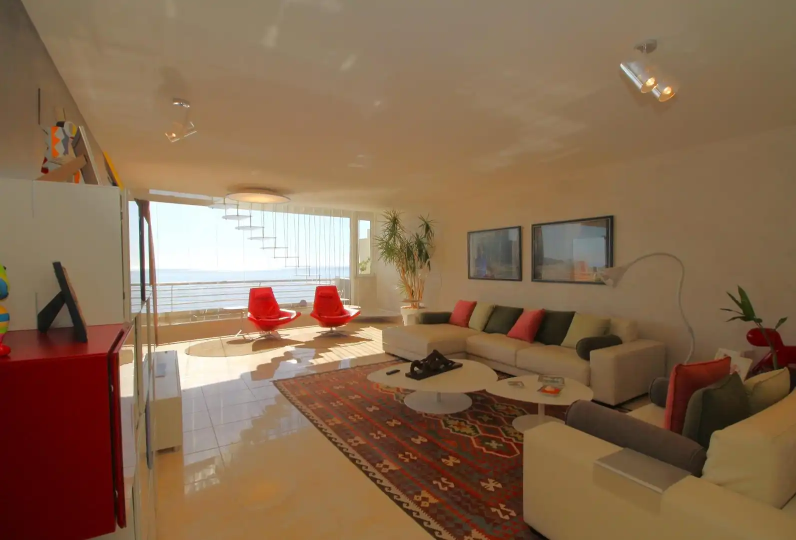 Living room of Apartments for sale in Calpe / Calp  with Air Conditioner, Heating and Private garden