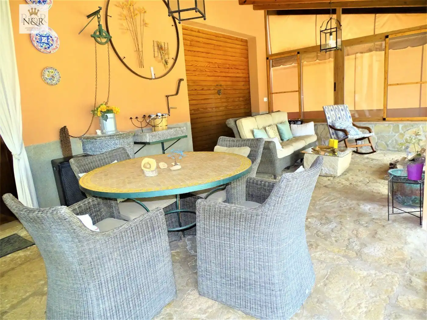 Terraza de Finca rústica en venta en Inca con Aire acondicionado, Calefacción y Jardín privado
