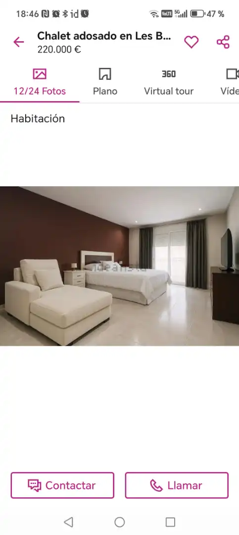 Habitación de Casa adosada en venta en Almazora / Almassora con Aire acondicionado, Calefacción y Terraza