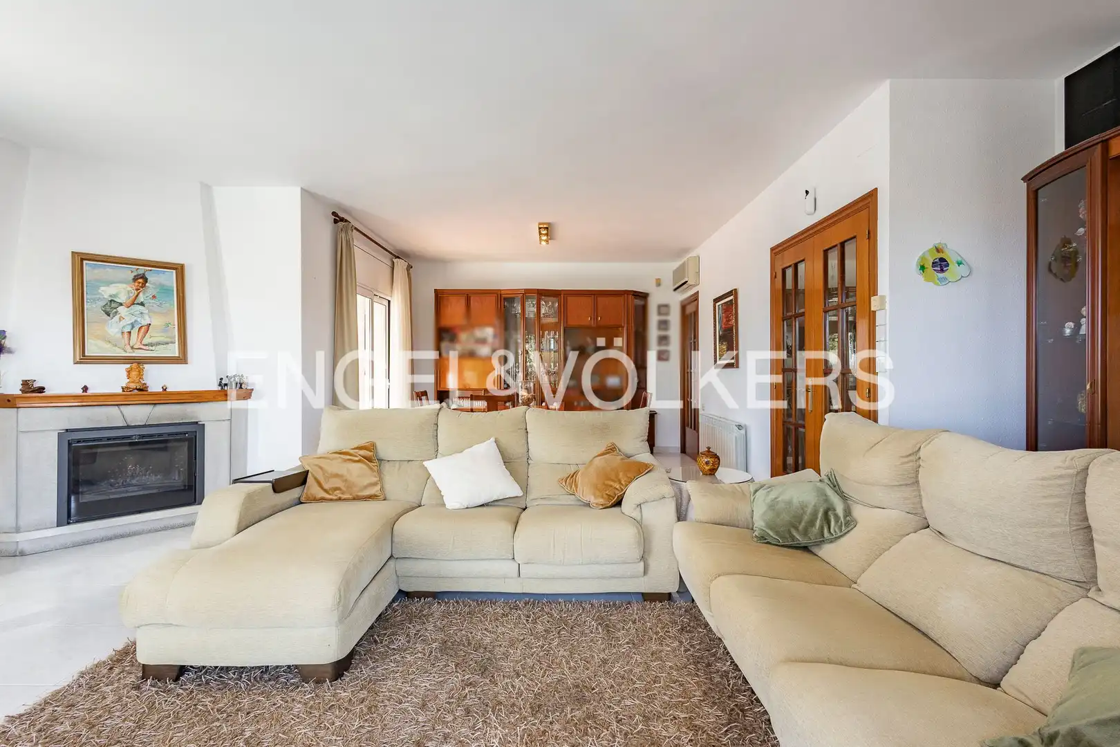 Sala d'estar de Casa o xalet en venda en Castelldefels amb Aire condicionat, Calefacció i Jardí privat