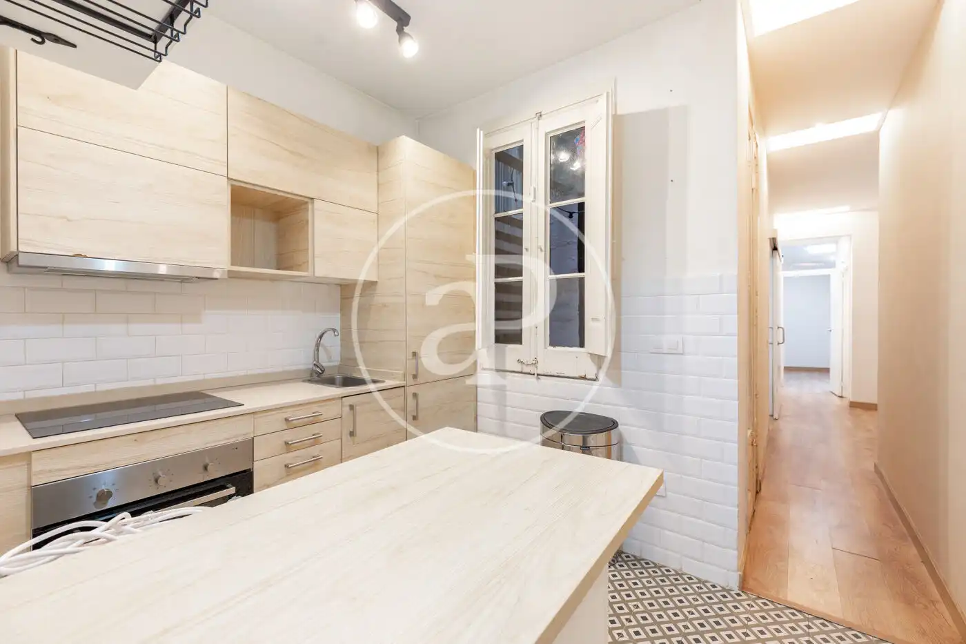 Küche von Wohnung zum Verkauf in Barcelona mit Heizung, Möbliert und Balkon