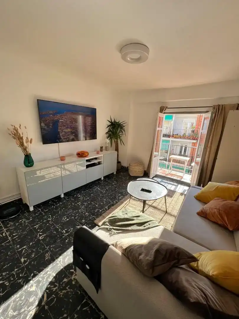 Sala d'estar de Apartament de lloguer en  Valencia Capital amb Aire condicionat i Balcó
