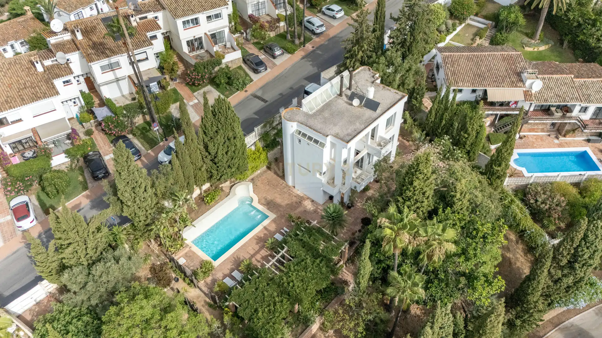 Vista exterior de Casa o xalet en venda en Mijas amb Aire condicionat, Jardí privat i Traster