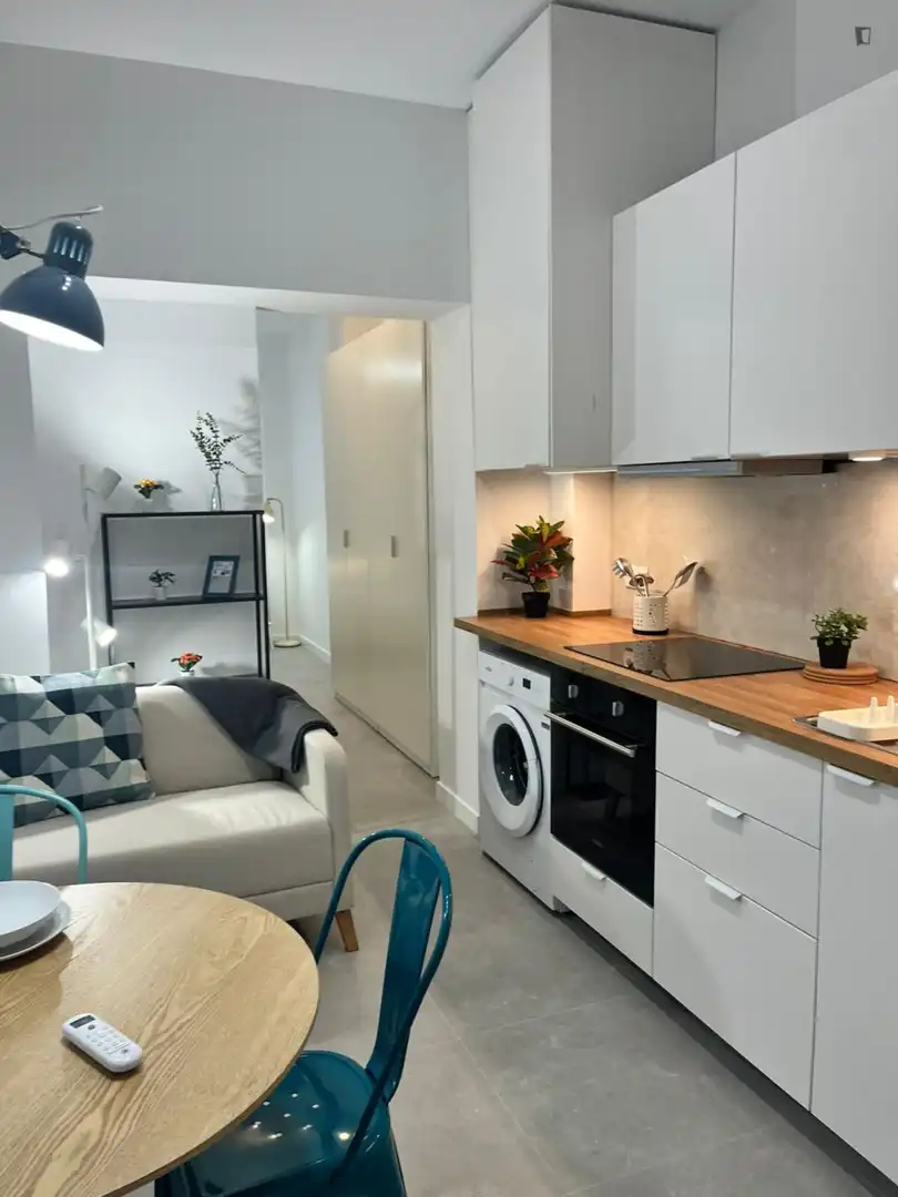 Cocina de Apartamento de alquiler en  Valencia Capital con Aire acondicionado, Amueblado y Horno