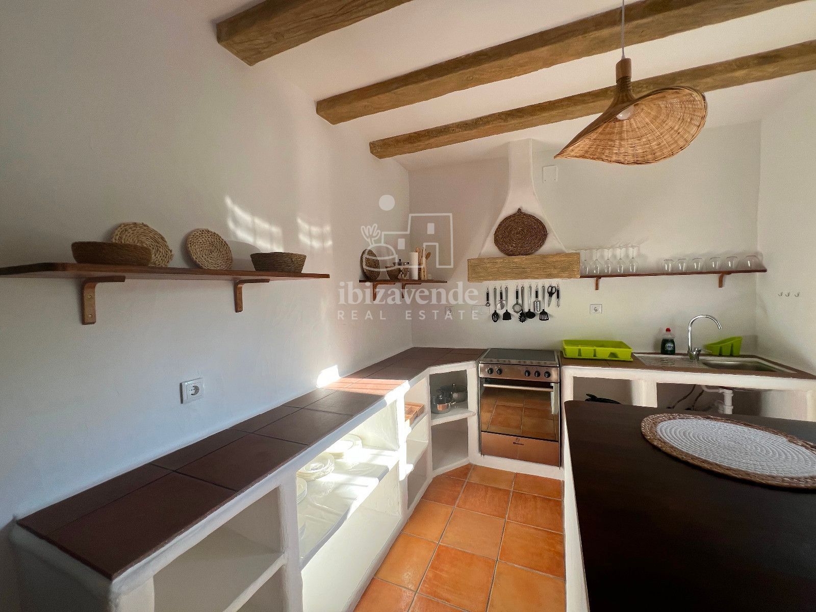 Kitchen of House or chalet to rent in Santa Eulària des Riu  with Heating, Terrace and Furnished