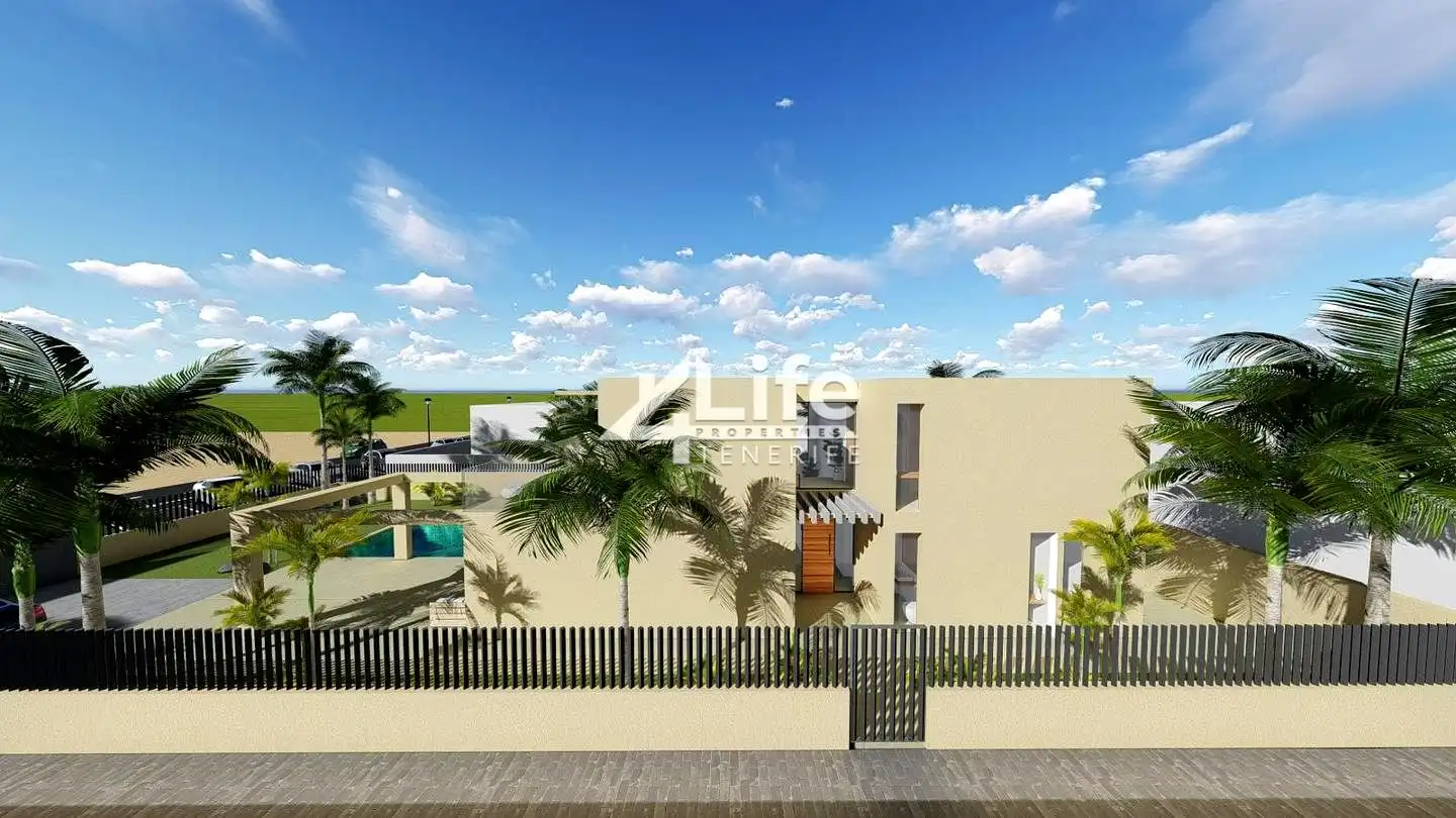 Vista exterior de Casa o chalet en venta en Arona con Jardín privado, Terraza y Piscina