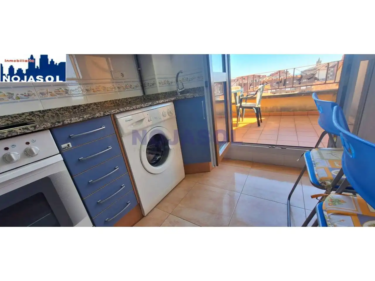 Küche von Dachboden zur Miete in Noja mit Heizung, Terrasse und Möbliert