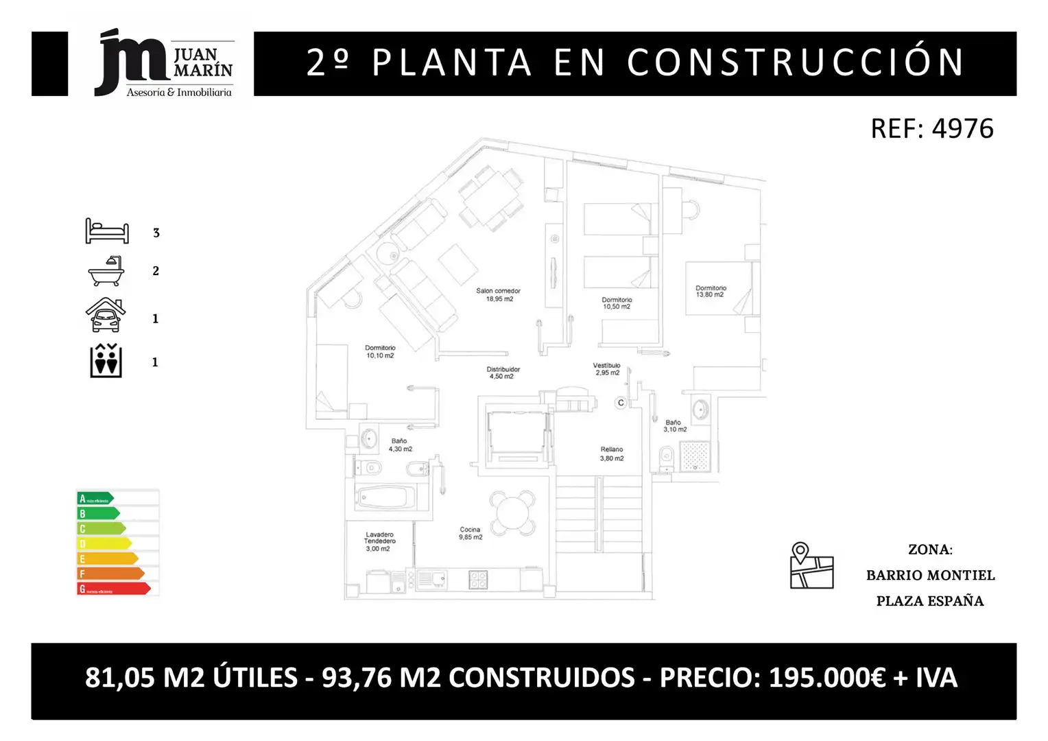 Piso en venta en Cieza con Trastero