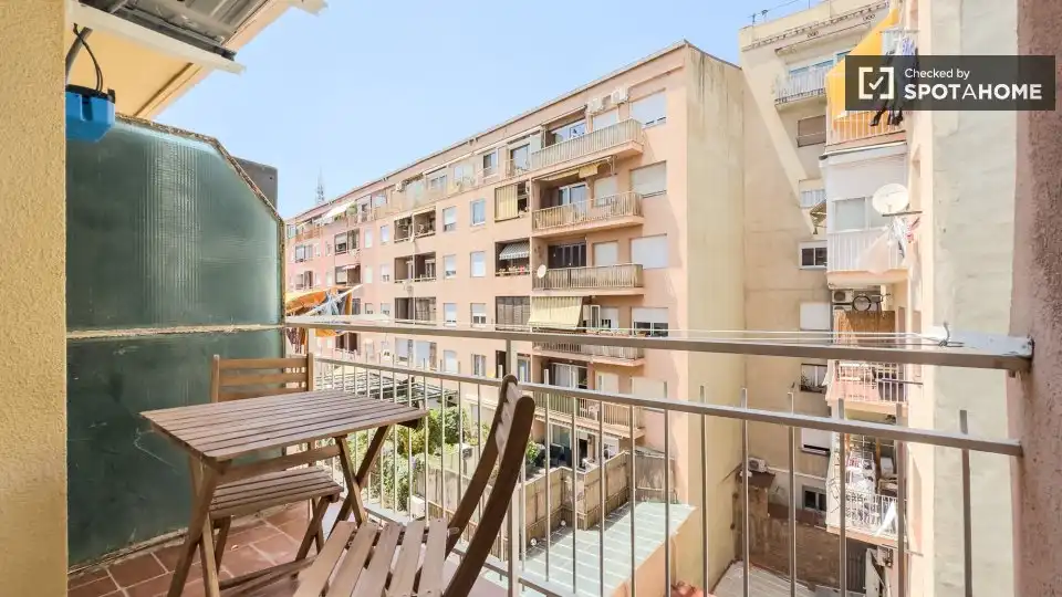 Terraza de Piso de alquiler en Barcelona con Aire acondicionado, Calefacción y Amueblado