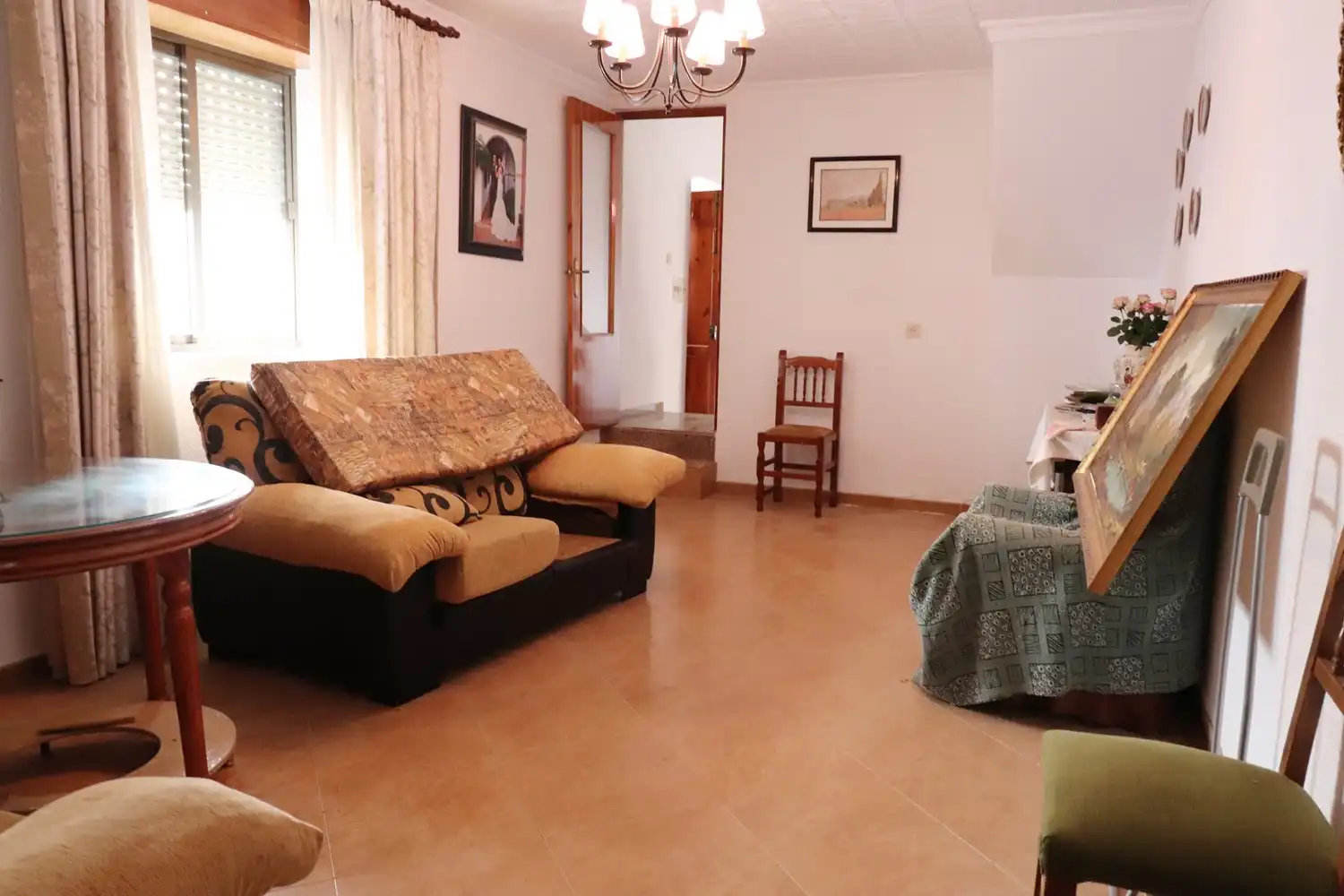 Sala d'estar de Casa o xalet en venda en Íllora amb Jardí privat i Moblat
