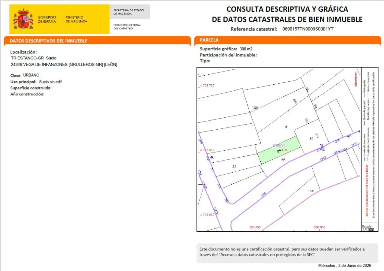 Residencial en venta en Vega de Infanzones