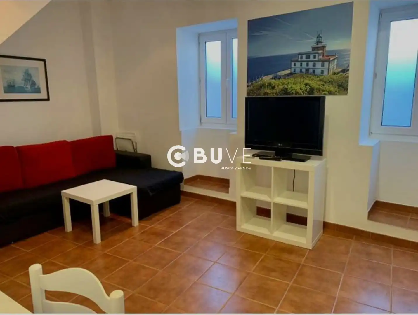 Sala de estar de Ático en venta en Fisterra con Amueblado