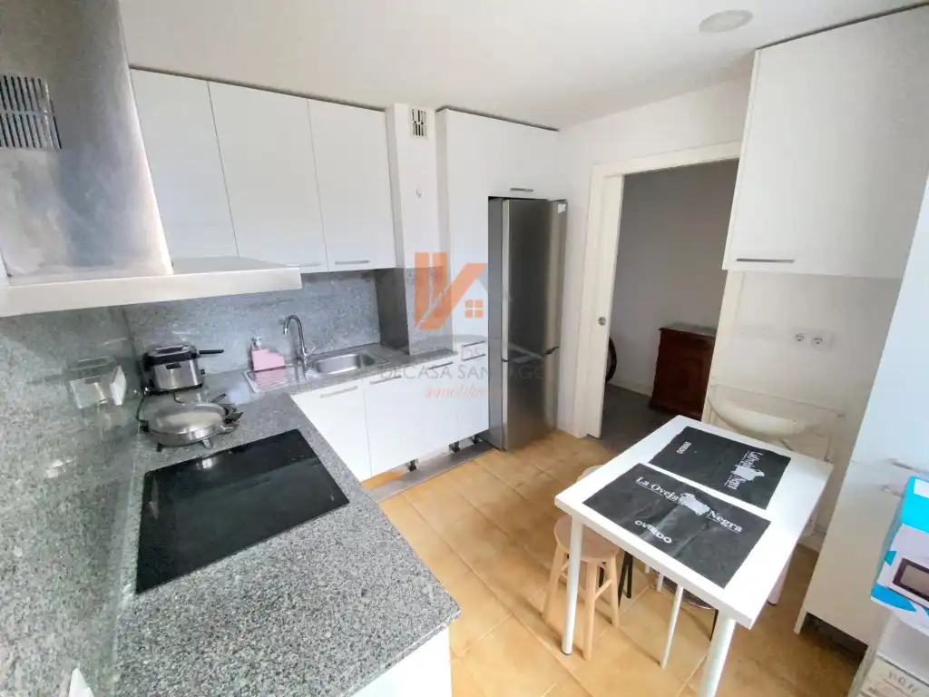 Kitchen of Flat for rent in Santiago de Compostela   with Furnished