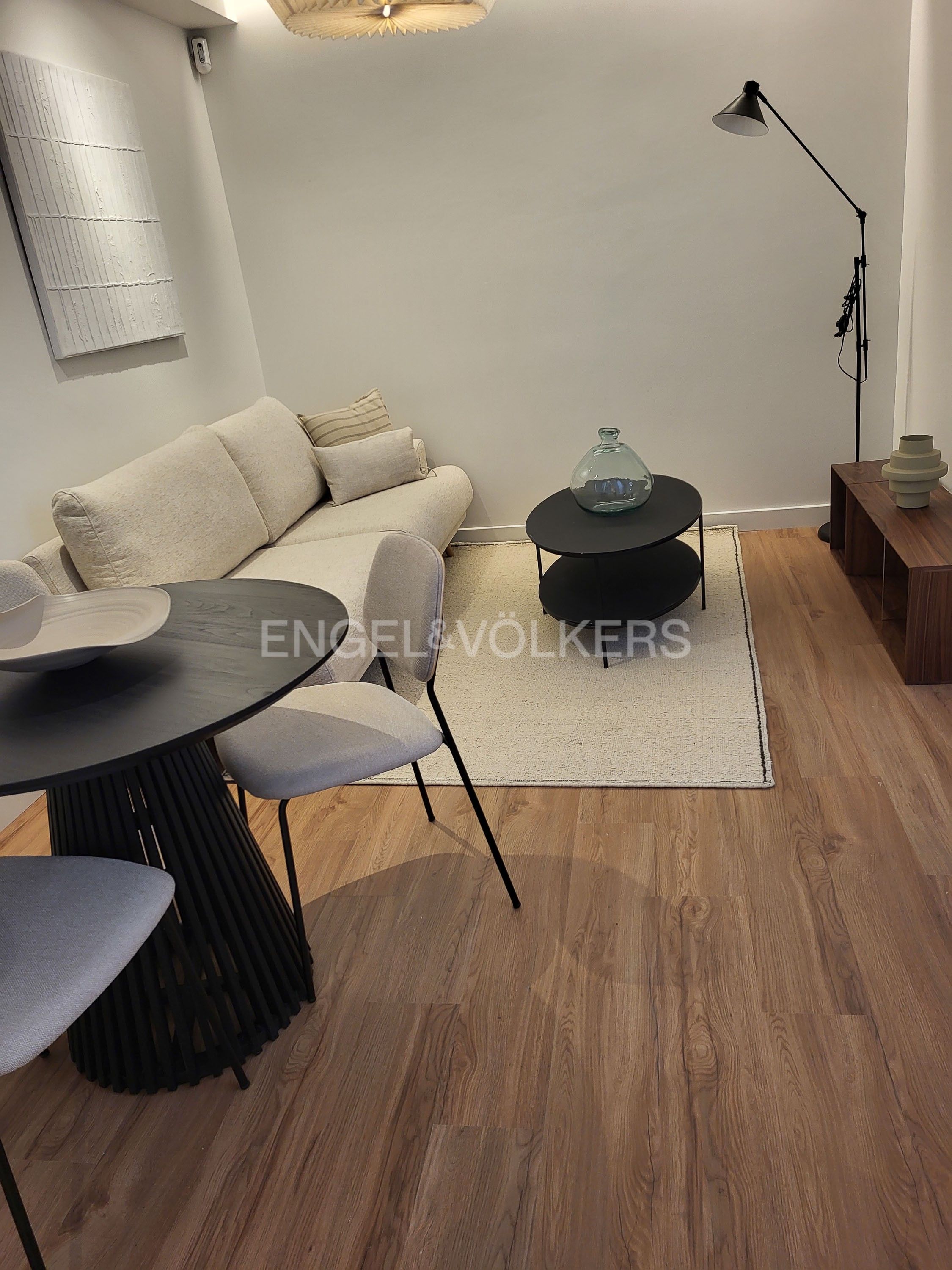 Sala d'estar de Apartament de lloguer en  Madrid Capital amb Calefacció, Moblat i Es permeten mascotes