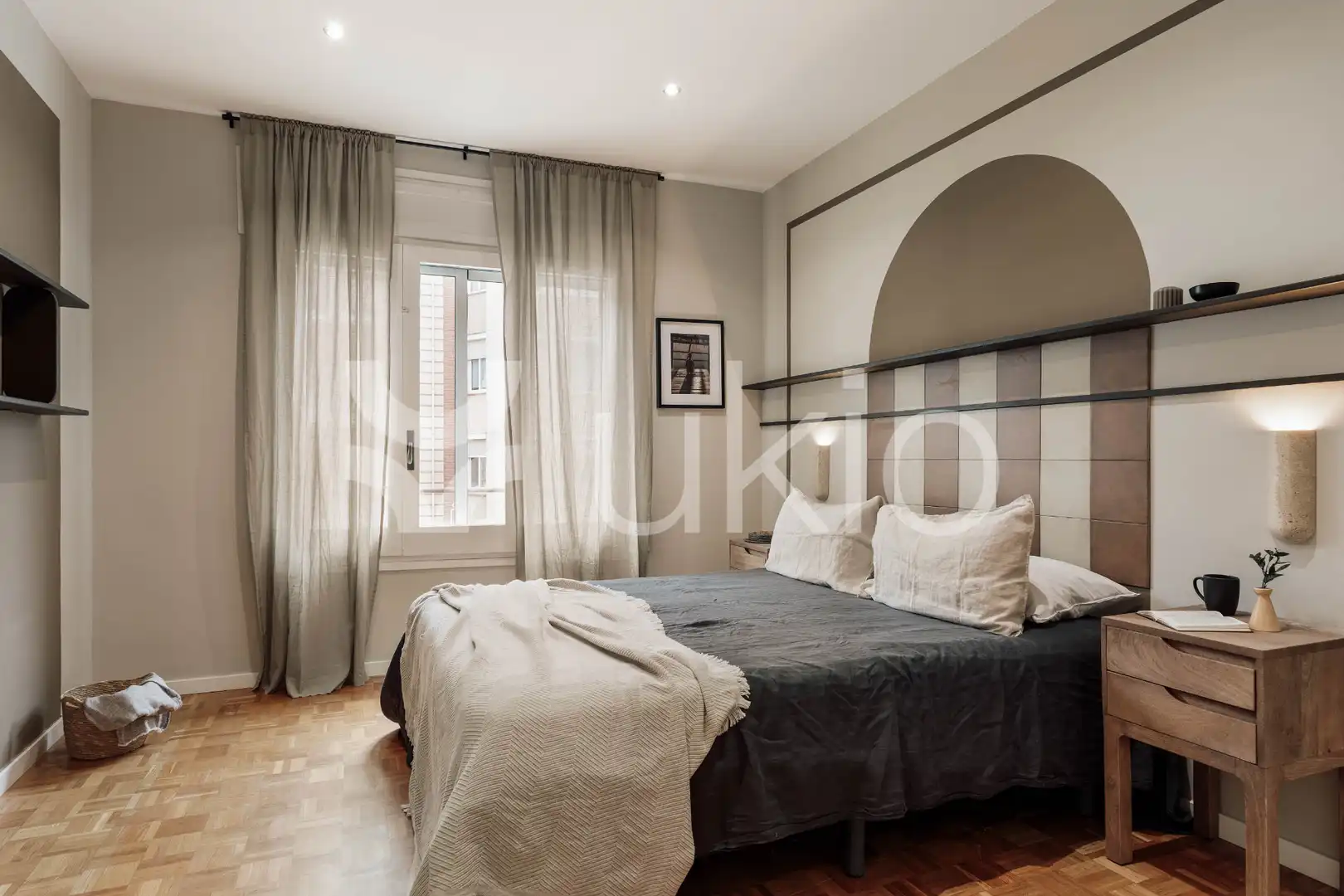 Bedroom of Apartments for rent in Barcelona  with Air Conditioner, Heating and Furnished