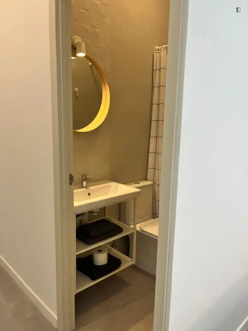 Baño de Apartamento de alquiler en Valencia con Aire acondicionado, Amueblado y Horno