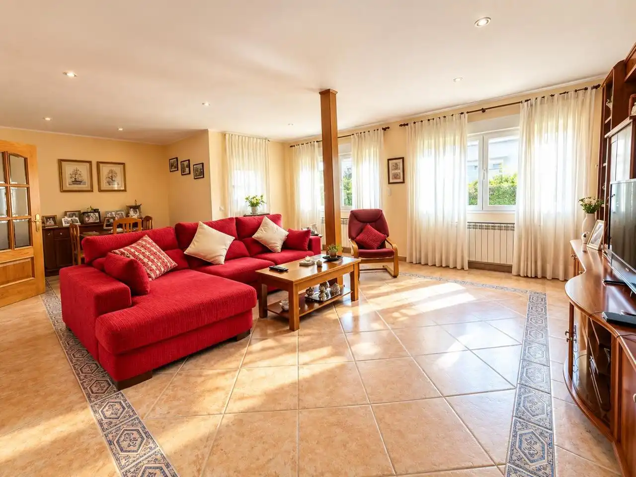 Sala d'estar de Casa o xalet en venda en Galapagar amb Aire condicionat, Calefacció i Jardí privat