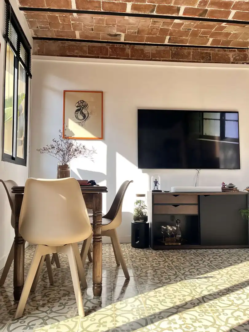 Sala d'estar de Apartament per a compartir en Barcelona amb Aire condicionat, Calefacció i Terrassa